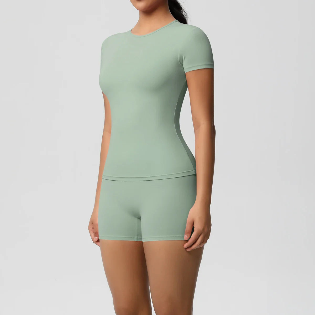 Women's 2PC Quick-Dry Gym Leggings & Top Set
