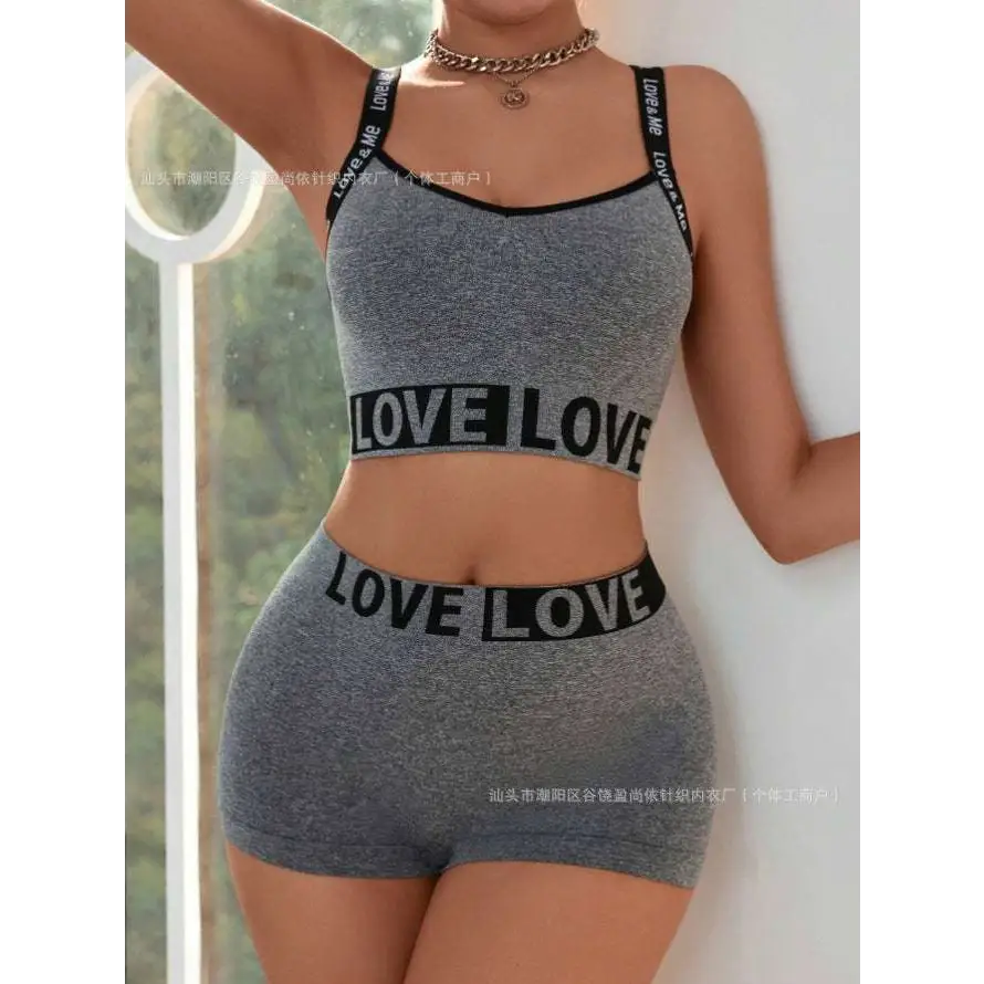 Women's Love Letter Camisole and Leggings Set