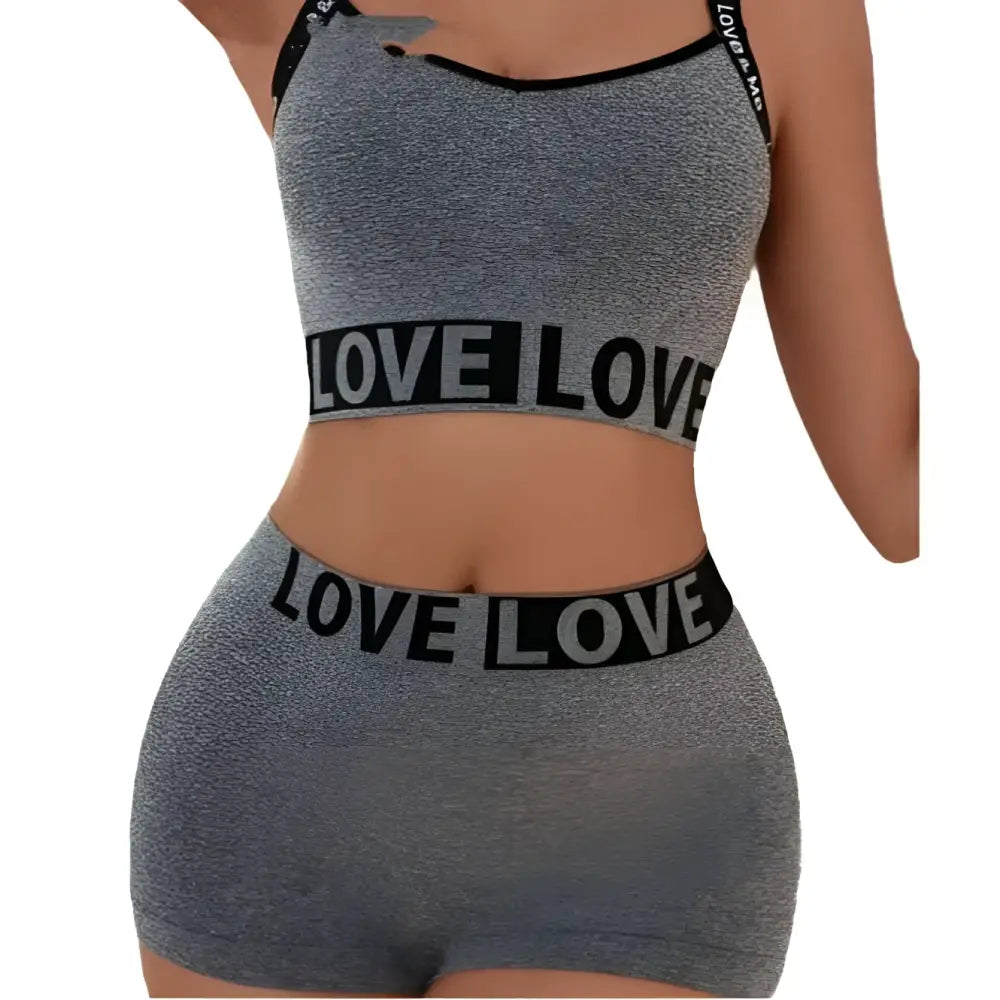 Women's Love Letter Camisole and Leggings Set