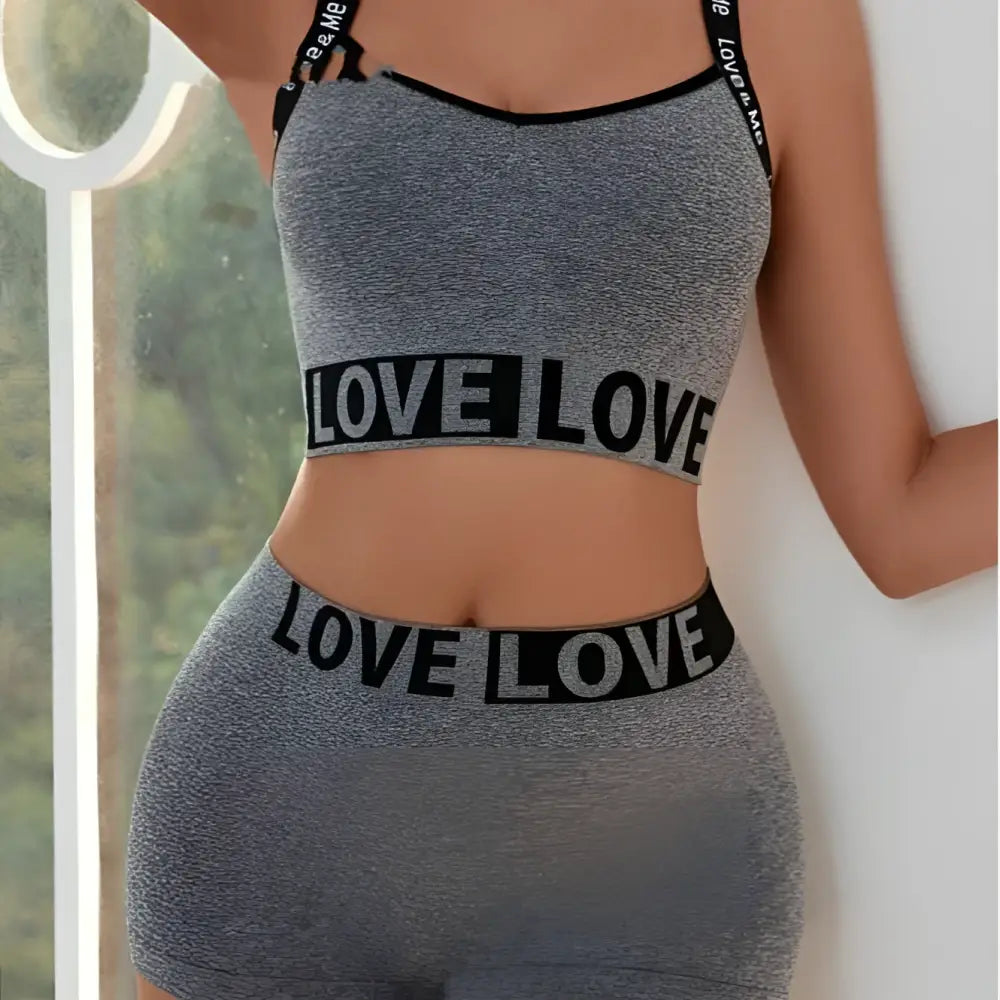 Women's Love Letter Camisole and Leggings Set
