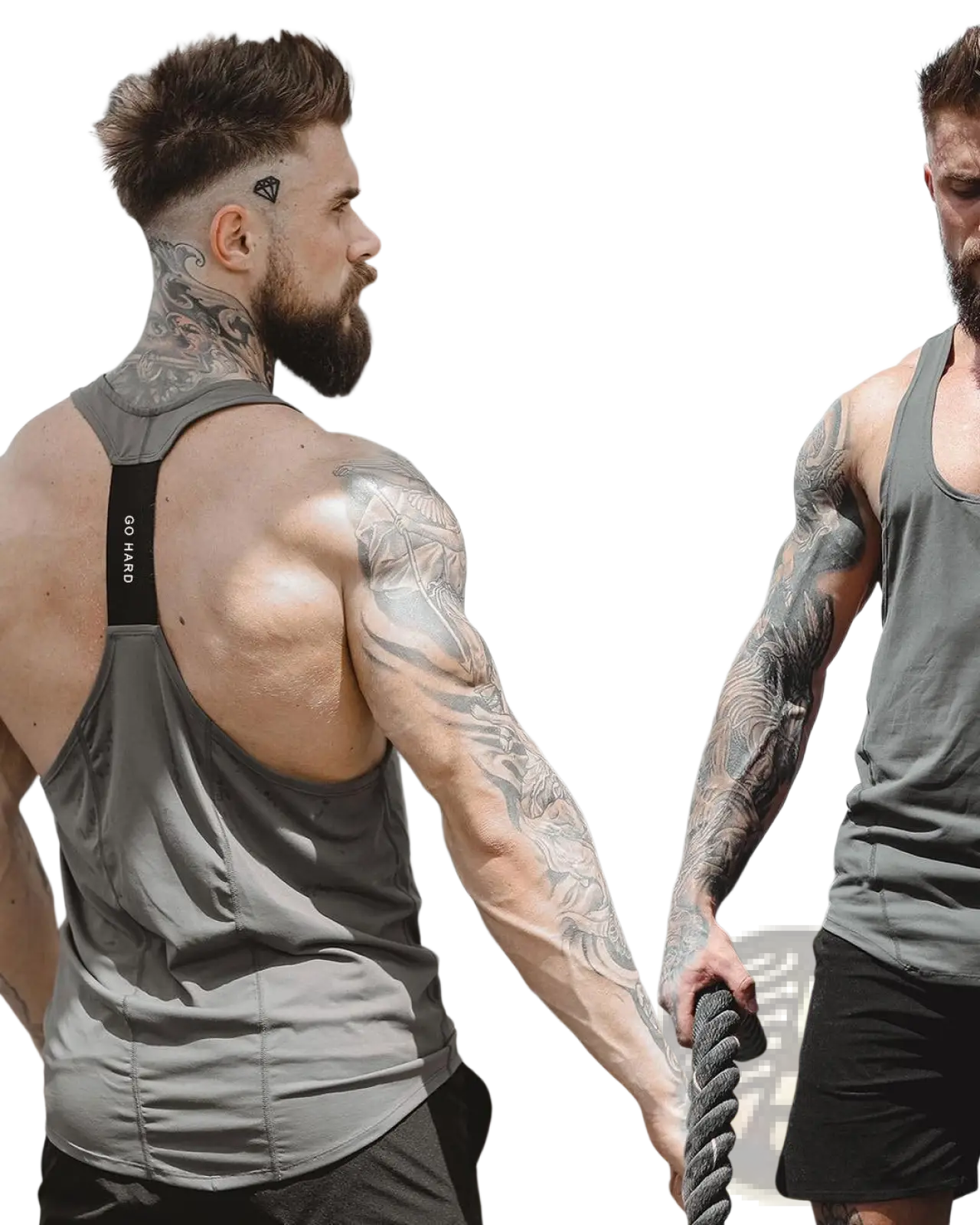 Men's Go Hard Racerback Athletic Tank Top