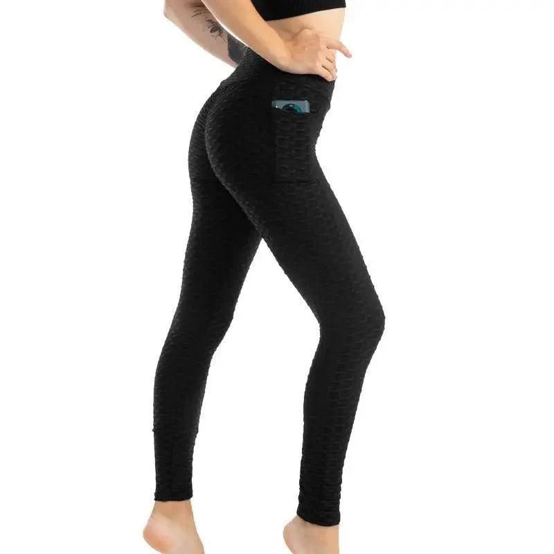 Women's Fitness Pocket Push Up Leggings Workout High Waist For Running Gym