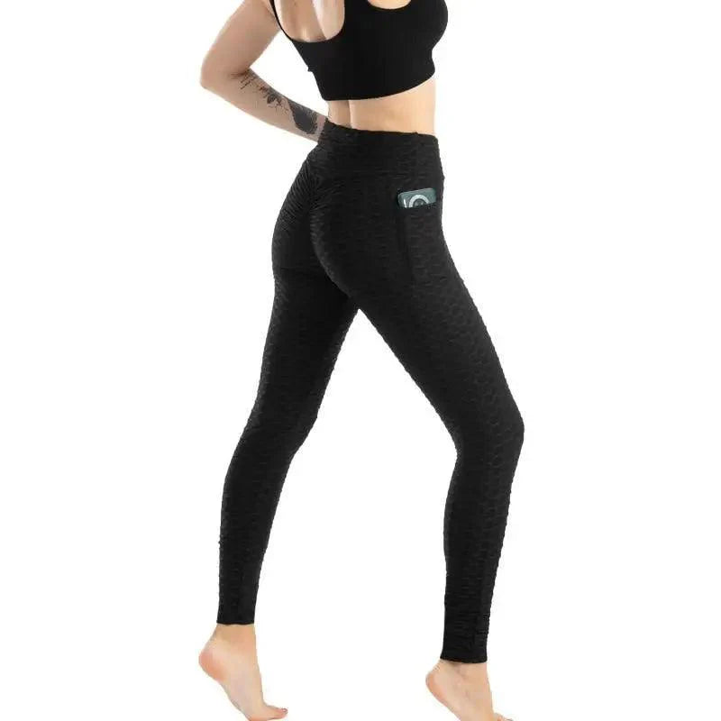 Women's Fitness Pocket Push Up Leggings Workout High Waist For Running Gym