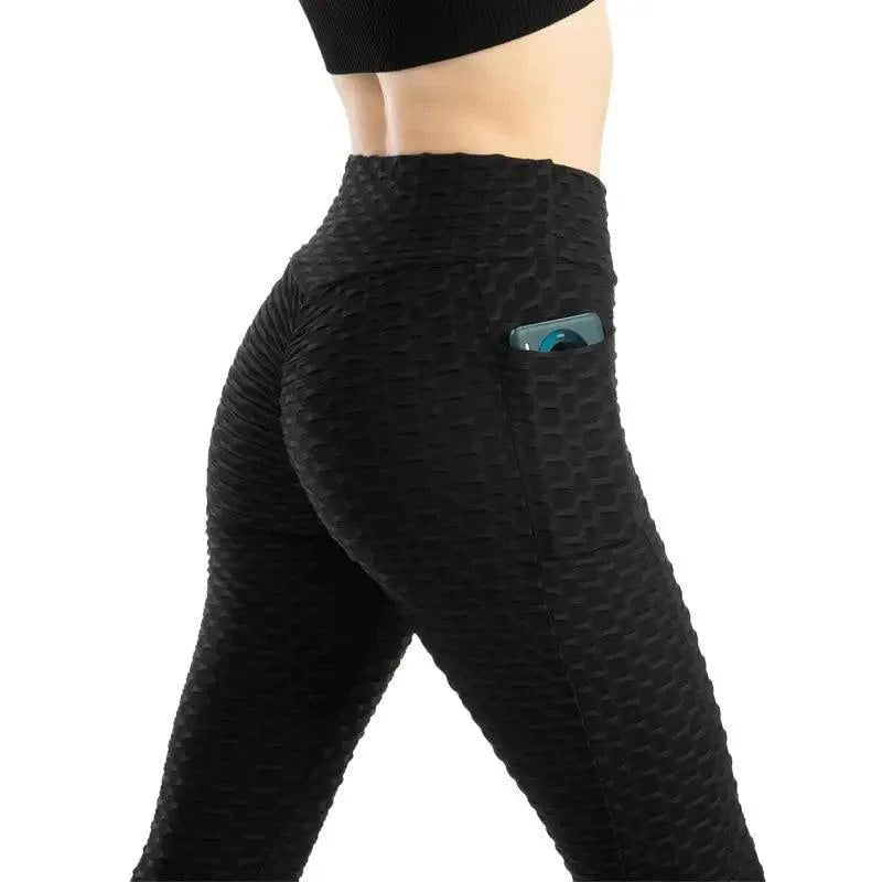 Women's Fitness Pocket Push Up Leggings Workout High Waist For Running Gym