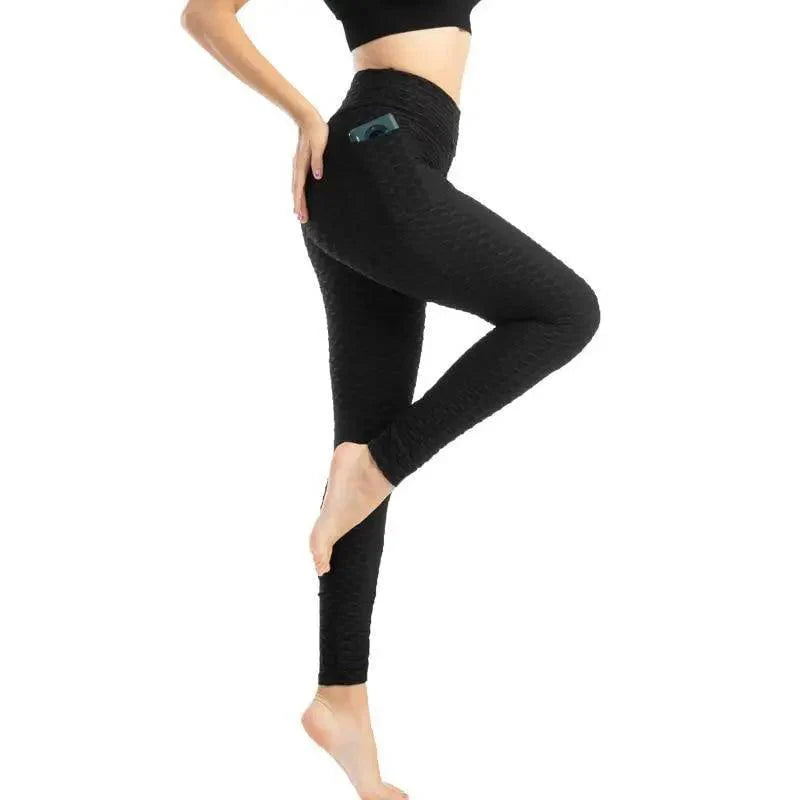 Women's Fitness Pocket Push Up Leggings Workout High Waist For Running Gym