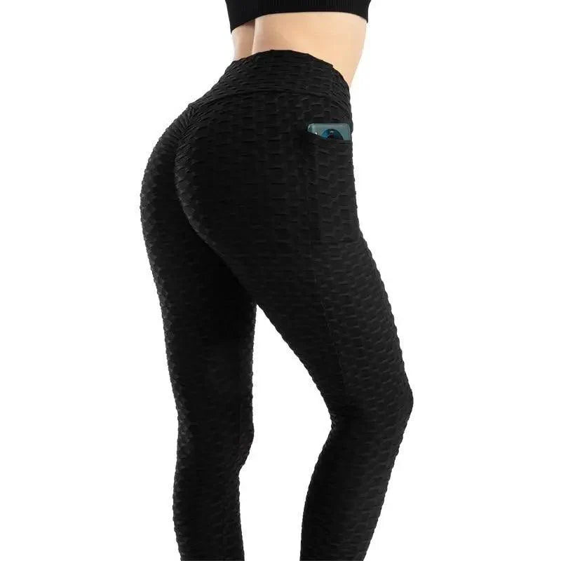 Women's Fitness Pocket Push Up Leggings Workout High Waist For Running Gym
