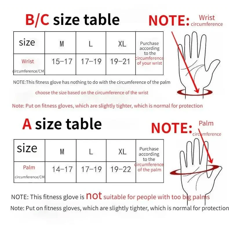 Training Weight Lifting Unisex Gloves Fitness Sports Body Building Gymnastics Grips Gym Hand Palm Wrist Protector Gloves