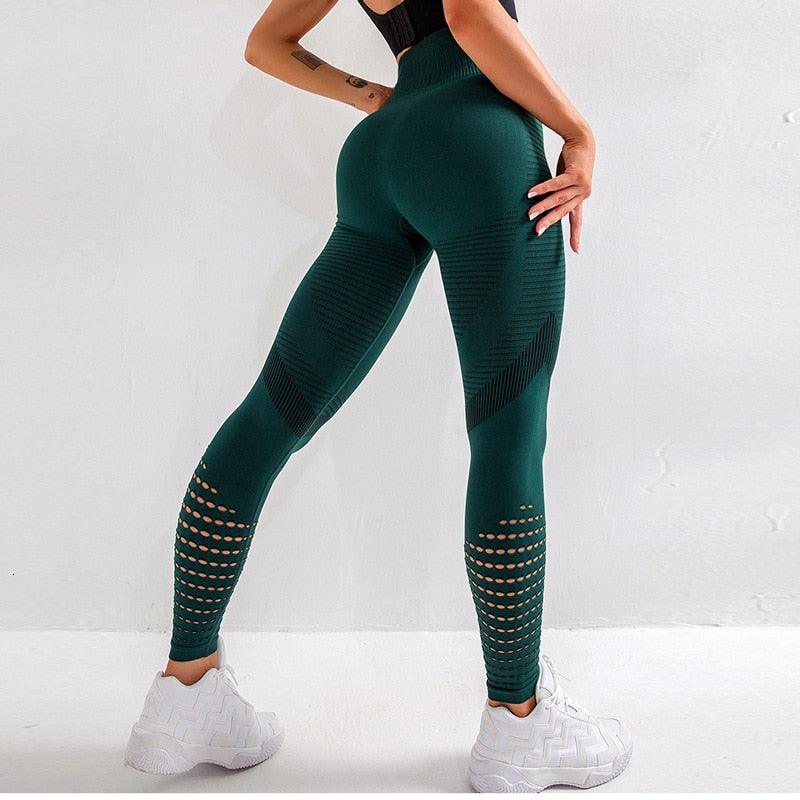 Mesh High Waist Seamless Fitness Gym Workout Leggings